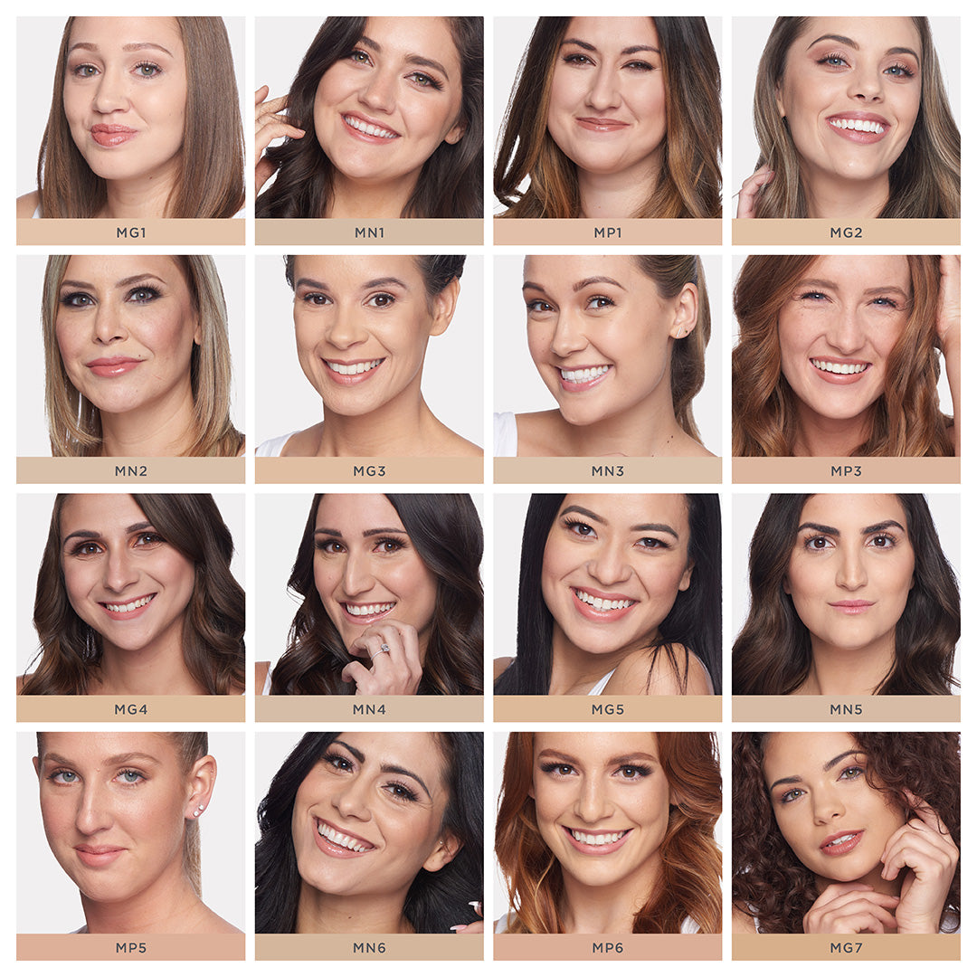 Collage of All Medium Shades with Models