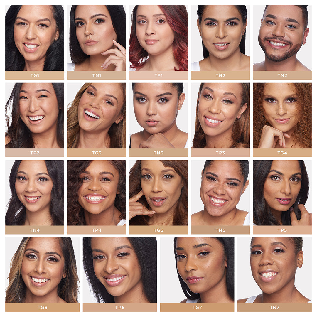 Collage of All Tan Shades with Models