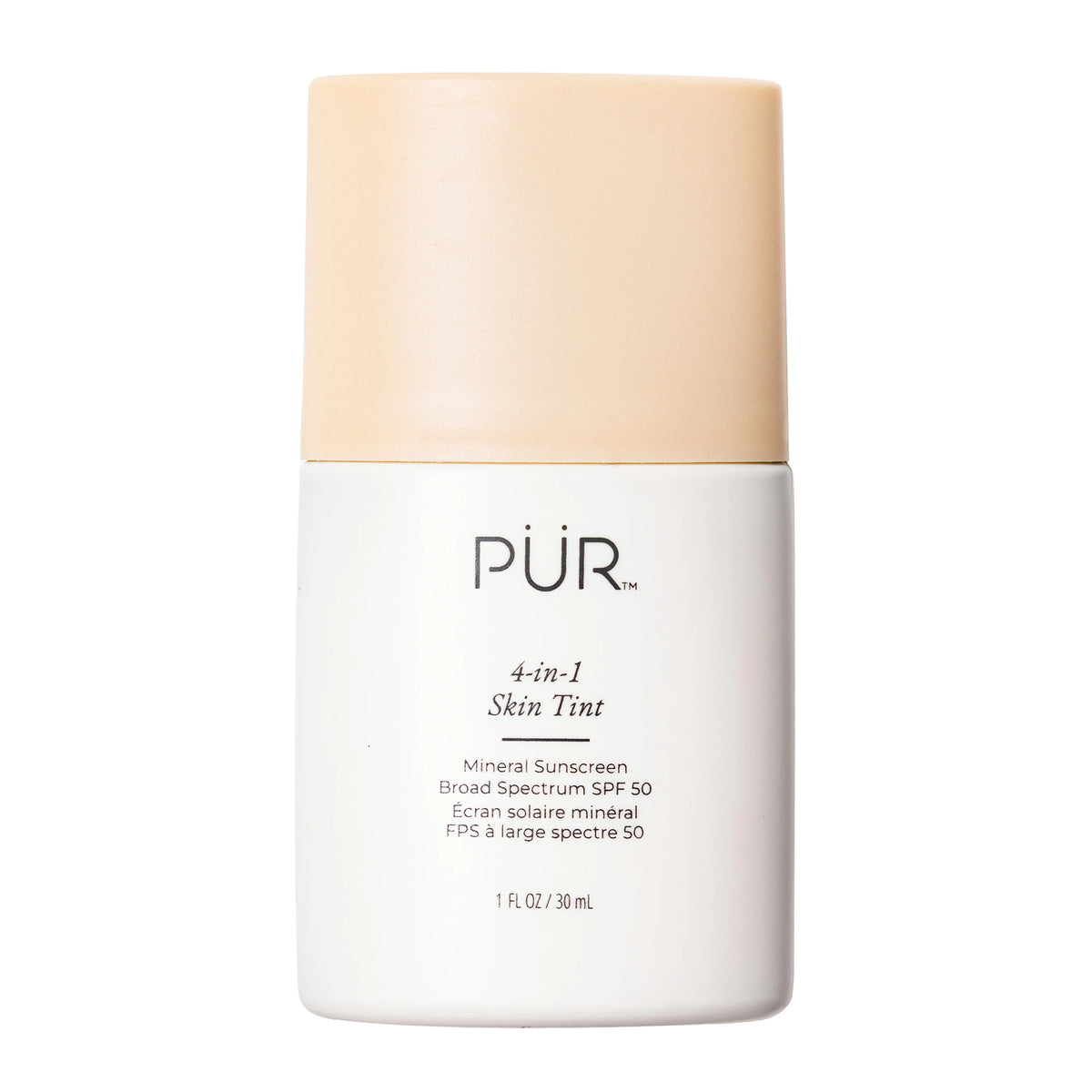4-in-1 Skin Tint TN7 bottle with cap on against a white background 