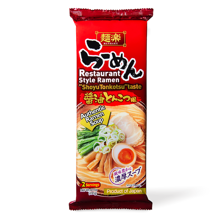 Hikari Miso - Menraku Sopa de Ramen Tonkotsu con Salsa de Soja 2x95,5g