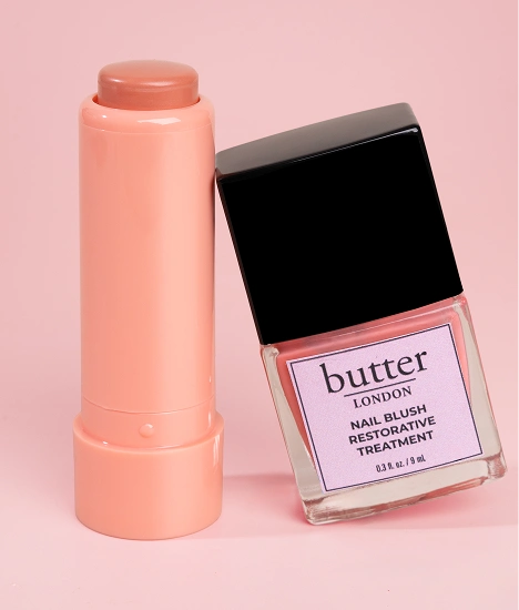 Blush Crush: Nail Blush and Silky Tint against pink background