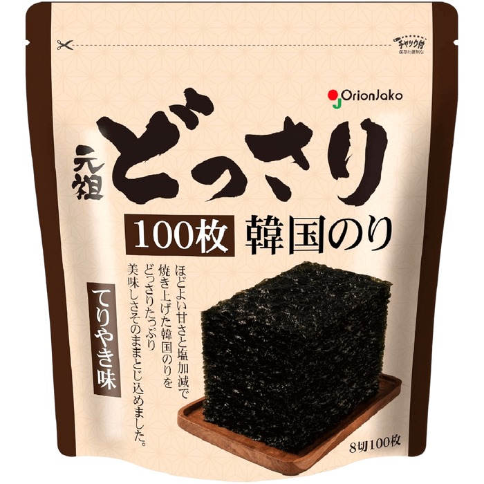 Orion Jako - Algas coreanas sabor Teriyaki 100 hojas (8 cortes) 65g