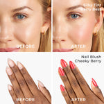 Blush Crush before and after comparison - PÜR x butter LONDON 