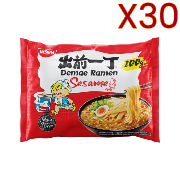 Nissin - Demae Sesame Ramen Noodles 100G/500ml X30 BUNDLE