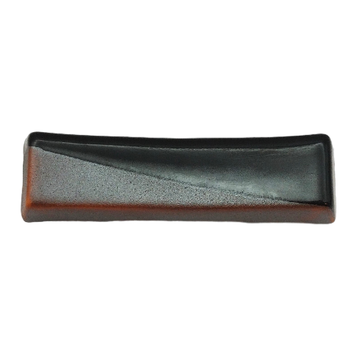 天目仕上げの陶器製はしおき 6×1.5×1cm