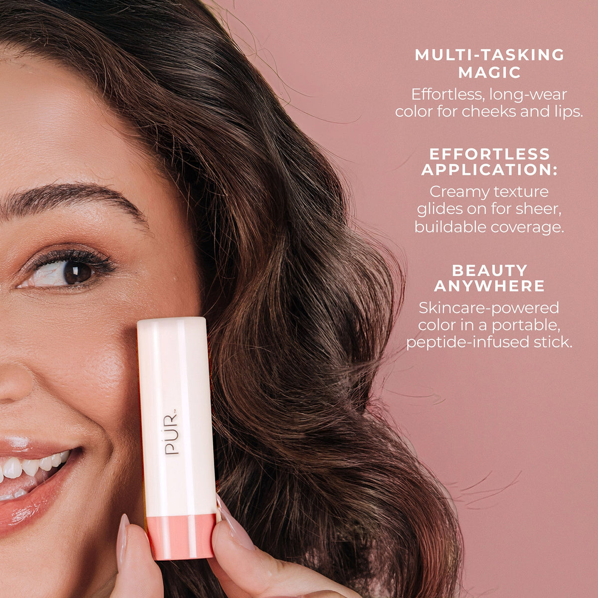 Silky Tint Creamy Multitasking Stick with Peptides - PÜR Beauty