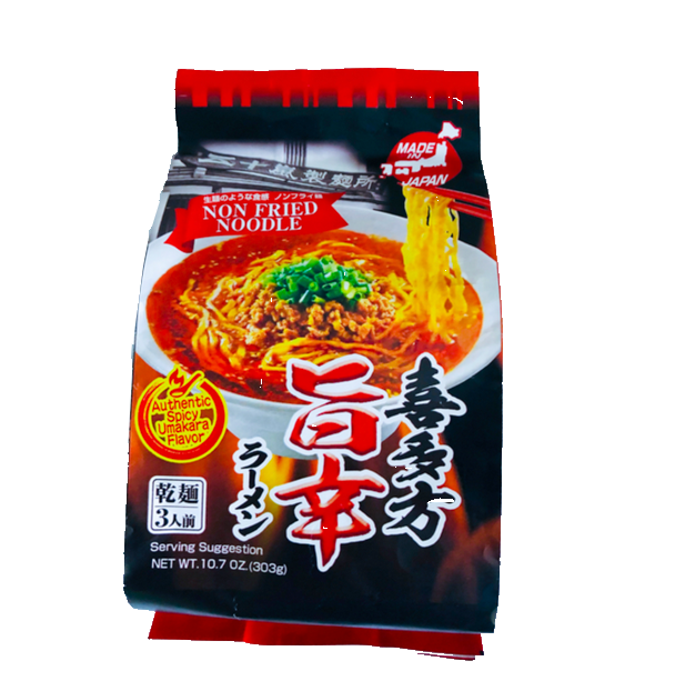 Igarashi seimen - Kitakata ramen épicé 3p (sans animaux) 303g