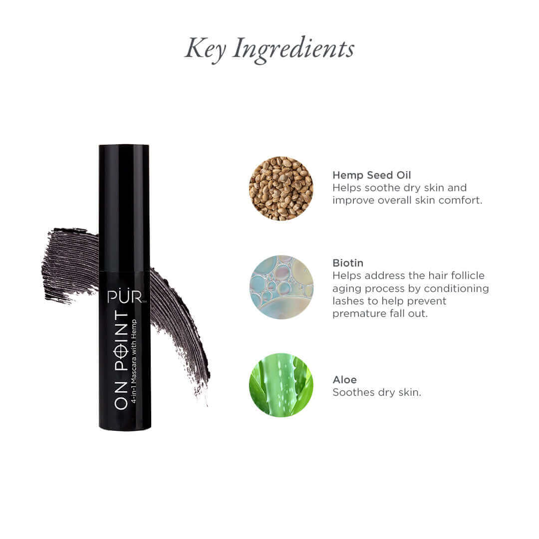 On Point Mascara with Hemp Mini - PÜR Beauty